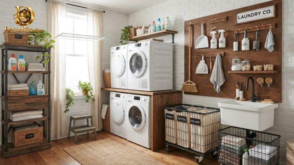 Laundry Room Organization Ideas Without Cabinets