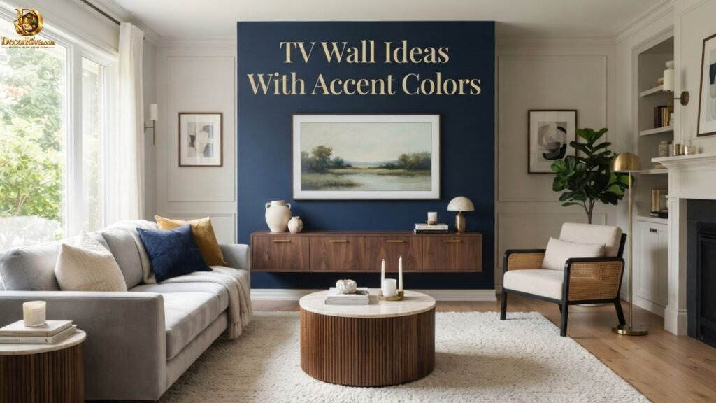 TV Wall Ideas With Accent Colors