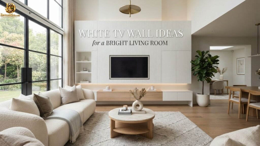 White TV Wall Ideas for a Bright Living Room