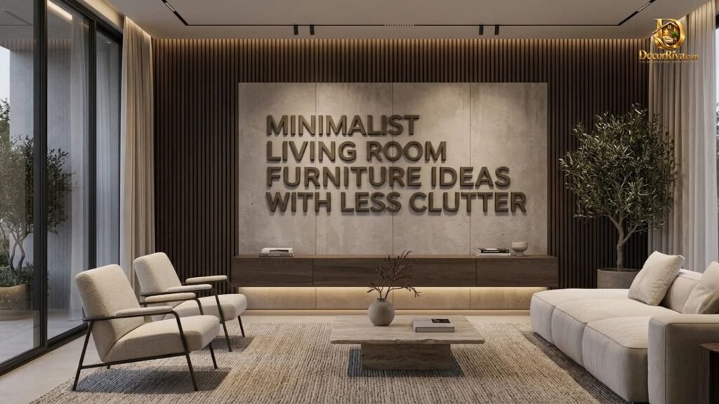 Minimalist Living Room Furniture Ideas With Less Clutter