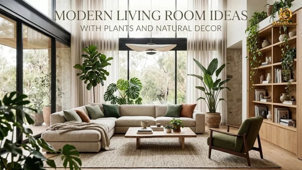 Modern Living Room Ideas With Plants and Natural Decor