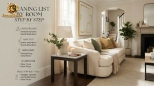 Cleaning List by Room Step by Step